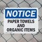 Signmission Paper Towels And Organic Items, 14 in W x Rectangle, Plastic OS-2PACK-NS-P-1014-L-17114 - alternate 8